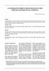 Research paper thumbnail of La información sobre el origen biológico como derecho fundamental de la persona