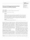 Research paper thumbnail of The case of the disappearing intentional object: Constraints on a definition of emotion