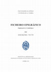 Research paper thumbnail of Ficheiro Epigráfico Pantoj y AGC.FE