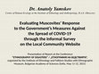 Research paper thumbnail of 2021 Evaluating Muscovites’ Response to the Government’s Measures Against the Spread of COVID-19 through the Informal Survey on the Local Community Website