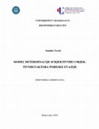 Research paper thumbnail of PhD thesis Model determinacije subjektivnih i objektivnih faktora poreske evazije