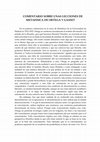 Research paper thumbnail of COMENTARIO SOBRE UNAS LECCIONES DE METAFISICA DE ORTEGA Y GASSET