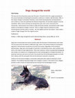 Research paper thumbnail of Dogs changed the world