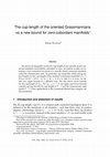 Research paper thumbnail of The cup-length of the oriented Grassmannians vs a new bound for zero-cobordant manifolds