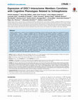 Research paper thumbnail of Expression of DISC1-Interactome Members Correlates with Cognitive Phenotypes Related to Schizophrenia