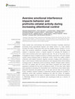 Research paper thumbnail of Aversive emotional interference impacts behavior and prefronto-striatal activity during increasing attentional control