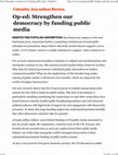 Research paper thumbnail of Strengthen our democracy by funding public media