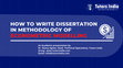 Research paper thumbnail of HOW TO WRITE DISSERTATION IN METHODOLOGY OF ECONOMETRIC MODELLING