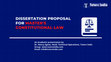 Research paper thumbnail of Research proposal for Dissertation master constitution law