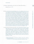 Research paper thumbnail of "A missão de José da Cunha Brochado a Madrid em 1725", Revista Negócios Estrangeiros, nº 12, 2008 (Janeiro), pp. 283-292.