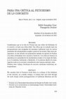 Research paper thumbnail of Para una crítica al fetichismo de lo concreto