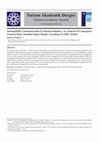 Research paper thumbnail of Sustainability Communication In Tourism Industry: An Analysis Of Companies Listed in Borsa Istanbul Equity Market According To OSEC Model