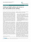 Research paper thumbnail of Scaling up health policies and services in low- and middle-income settings