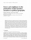 Research paper thumbnail of Fences and neighbours in the postmodern world: boundary narratives in political geography