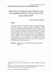 Research paper thumbnail of Os textos da cientista Marta Vannucci sobre o plâncton no Instituto Oceanográfico da Universidade de São Paulo (1946-1969)