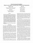 Research paper thumbnail of Frank, M., C, Tily, H., Arnon, I., & Goldwater, S. (2010). Beyond Transitional Probabilities: Human Learners Impose a Parsimony Bias in Statistical Word Segmentation. Proceedings of the 32nd Annual Conference of the Cognitive Science Society (pp. 000-000). Cognitive Science Society