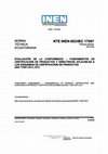 Research paper thumbnail of NTE INEN-ISO/IEC 17067 2014 EVALUACIÓN DE LA CONFORMIDAD – FUNDAMENTOS DE CERTIFICACIÓN DE PRODUCTOS Y DIRECTRICES APLICABLES A
LOS ESQUEMAS DE CERTIFICACIÓN DE PRODUCTOS (ISO 17067:2013, IDT)