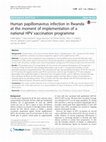 Research paper thumbnail of Human papillomavirus infection in Rwanda at the moment of implementation of a national HPV vaccination programme