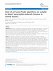 Research paper thumbnail of State of art fusion-finder algorithms are suitable to detect transcription-induced chimeras in normal tissues?