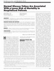 Research paper thumbnail of Normal Glucose Values Are Associated With a Lower Risk of Mortality in Hospitalized Patients