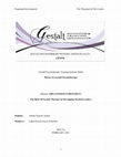 Research paper thumbnail of The Role Of Gestalt Therapy In Developing Societal Leaders