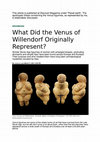 Research paper thumbnail of Discover Magazine article about Venus figurines