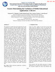 Research paper thumbnail of Factors Determining the Usefulness of Mobile Educational Applications: A Review