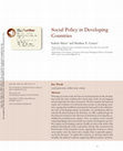 Research paper thumbnail of Social Policy in Developing Countries