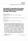 Research paper thumbnail of Students' conceptual ecologies and the process of conceptual change in evolution