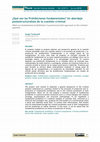 Research paper thumbnail of Qué son las Prohibiciones fundamentales. Un abordaje postestructuralista de la cuestión criminal