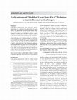 Research paper thumbnail of Early outcome of “Modified Uncut Roux-En-Y” Technique in Gastric Reconstruction Surgery