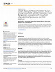 Research paper thumbnail of Unsafe disposal of feces of children <3 years among households with latrine access in rural Bangladesh: Association with household characteristics, fly presence and child diarrhea