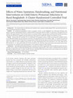 Research paper thumbnail of Effects of water, sanitation, handwashing, and nutritional interventions on child enteric protozoan infections in rural Bangladesh: A cluster-randomized controlled trial