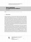 Research paper thumbnail of Nuove acquisizioni sul volgarizzamento italiano A