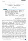 Research paper thumbnail of Commentary: Ethnocentric Considerations in the Allocation of Vaccines in Africa