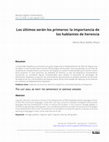 Research paper thumbnail of Los últimos serán los primeros: la importancia de los hablantes de herencia