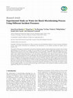 Research paper thumbnail of Experimental Study on Water-Jet Shock Microforming Process Using Different Incident Pressures