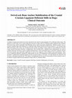 Research paper thumbnail of SwiveLock Bone Anchor Stabilization of the Cranial Cruciate Ligament Deficient Stifle in Dogs: Clinical Outcome