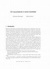 Research paper thumbnail of On cup products in some manifolds