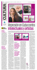 Research paper thumbnail of "Represión en Cuba contra intelectuales y artistas". Por Alida Piñón. En El Universal, 2021