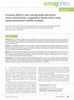 Research paper thumbnail of Cesarean delivery rates among family physicians versus obstetricians: a population-based cohort study using instrumental variable methods