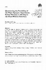 Research paper thumbnail of Questioning the Feasibility of the Major Synoptic Hypotheses: Scribal Memory as the Key to the Oral-Written Interface