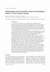 Research paper thumbnail of Relationships between benthic biota and hydrological indices in New Zealand streams