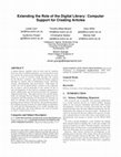 Research paper thumbnail of Extending the role of the digital library: Computer support for creating articles