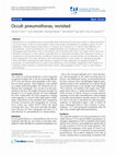 Research paper thumbnail of Occult pneumothorax, revisited