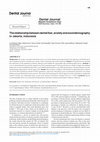 Research paper thumbnail of The relationship between dental fear, anxiety and sociodemography in Jakarta, Indonesia