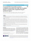 Research paper thumbnail of A novel KCNH2 frameshift mutation (c.46delG) associated with high risk of sudden death in a family with congenital long QT syndrome type 2