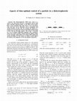 Research paper thumbnail of Aspects of time-optimal control of a particle in a dielectrophoretic system