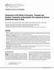 Research paper thumbnail of Comparison of the effects of curcumin, tramadol and surgical treatments on neuropathic pain induced by chronic constriction injury in rat