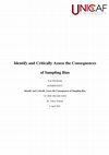 Research paper thumbnail of Identifying and critically assessing the consequences of Sampling Bias